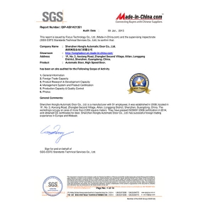 SGS资质证书